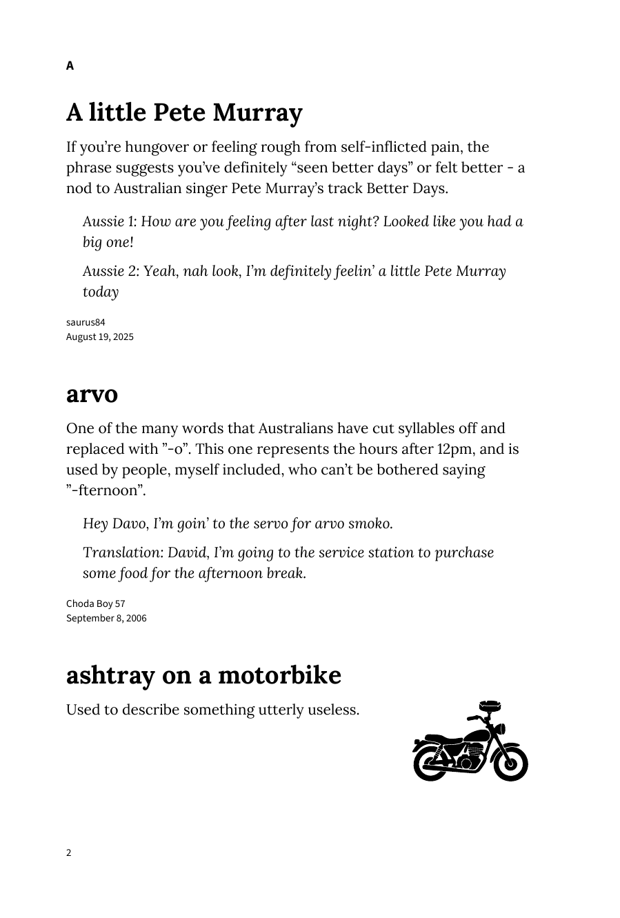 Preview page 8 of Urban Dictionary of Australia