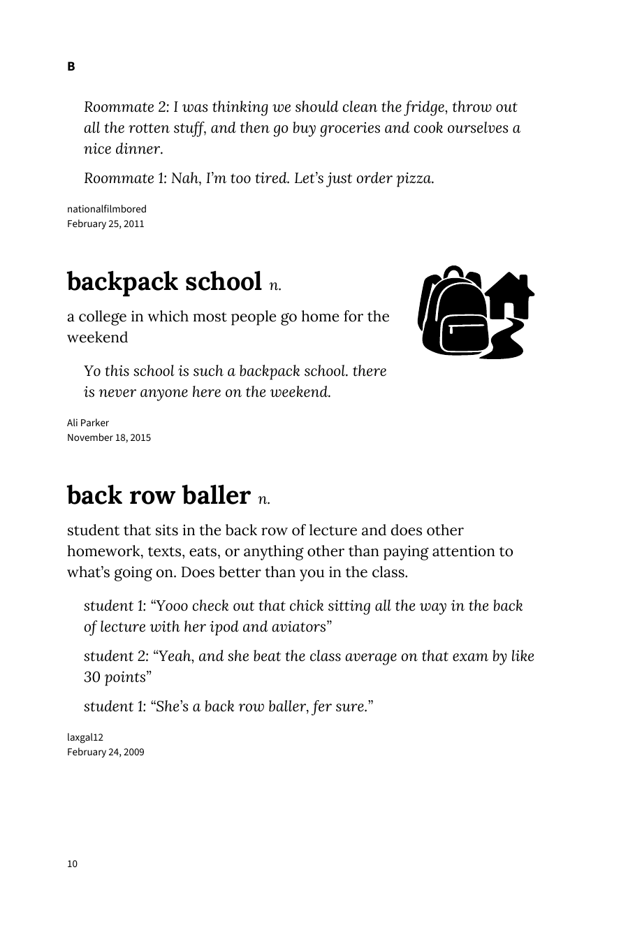 Preview page 16 of Urban Dictionary of College