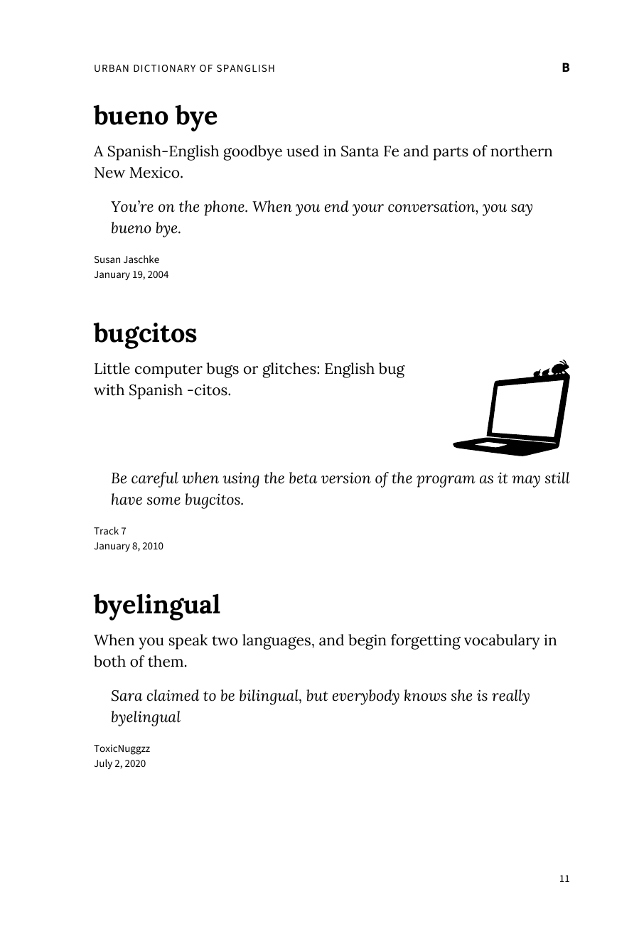 Preview page 17 of Urban Dictionary of Spanglish