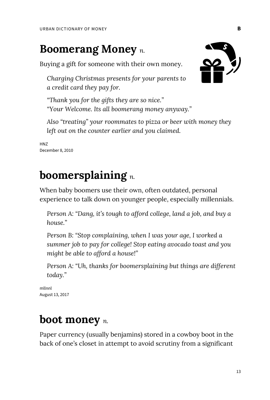 Preview page 19 of Urban Dictionary of Money