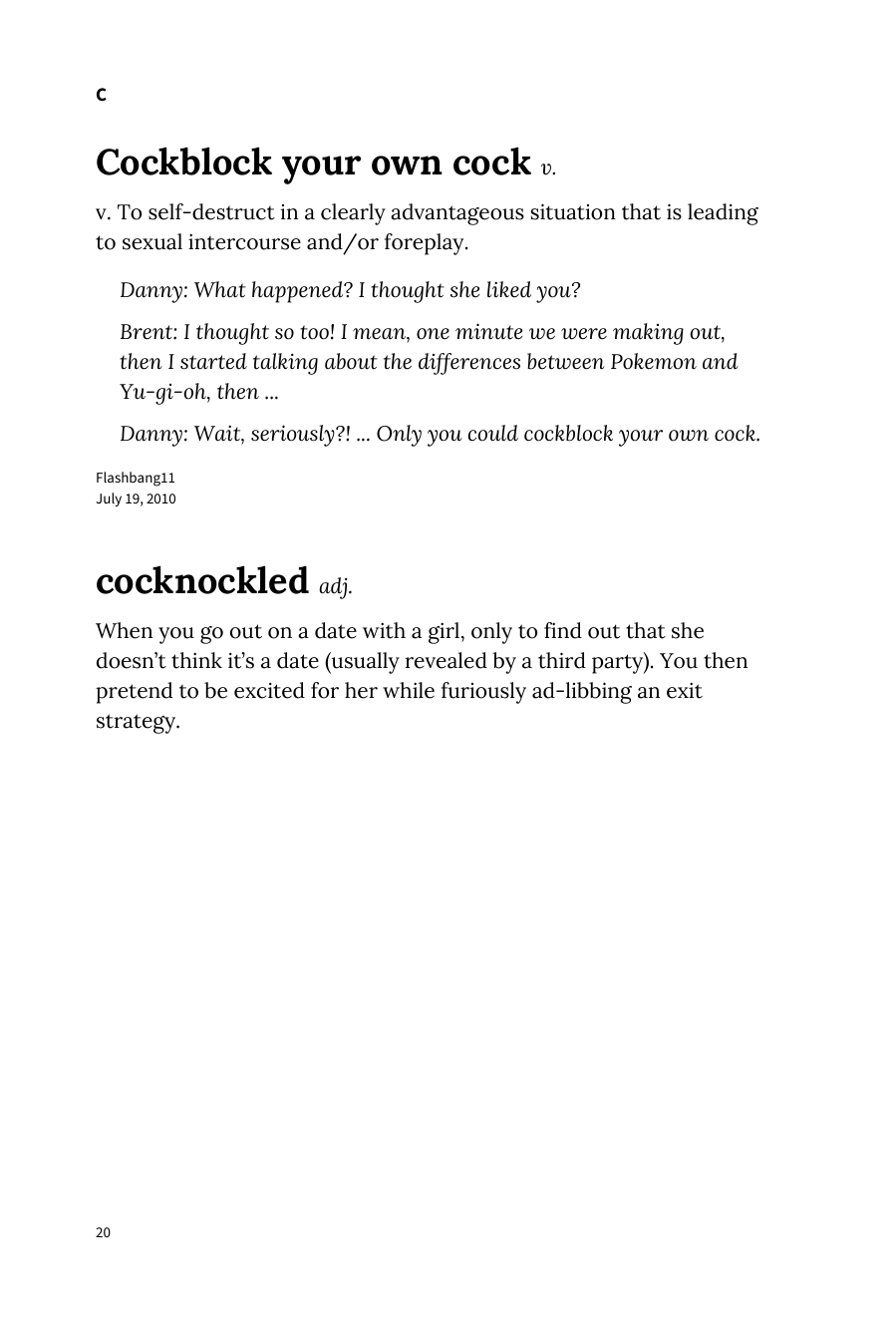 Preview page of The Urban Dictionary of Sex