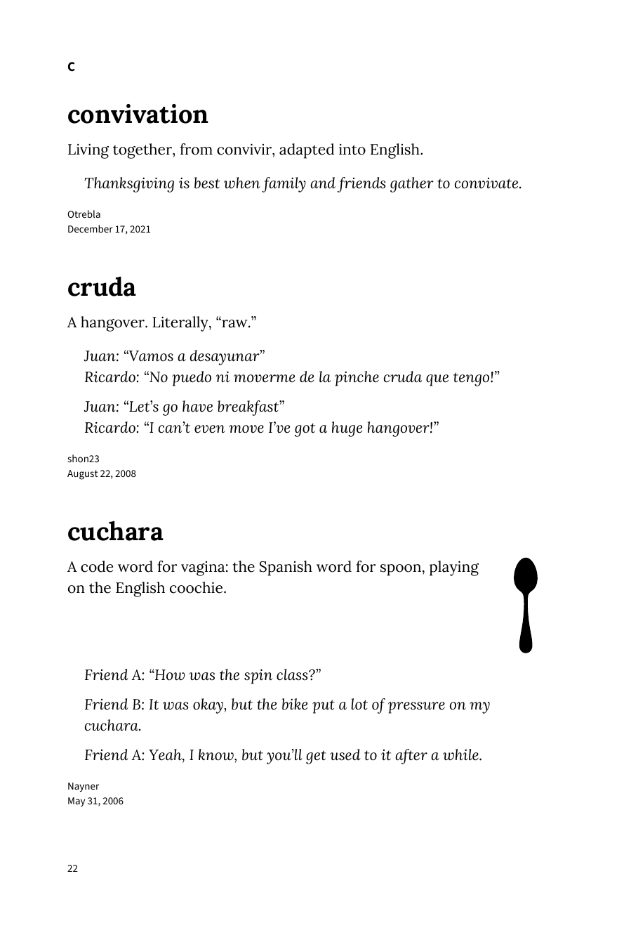 Preview page 28 of Urban Dictionary of Spanglish