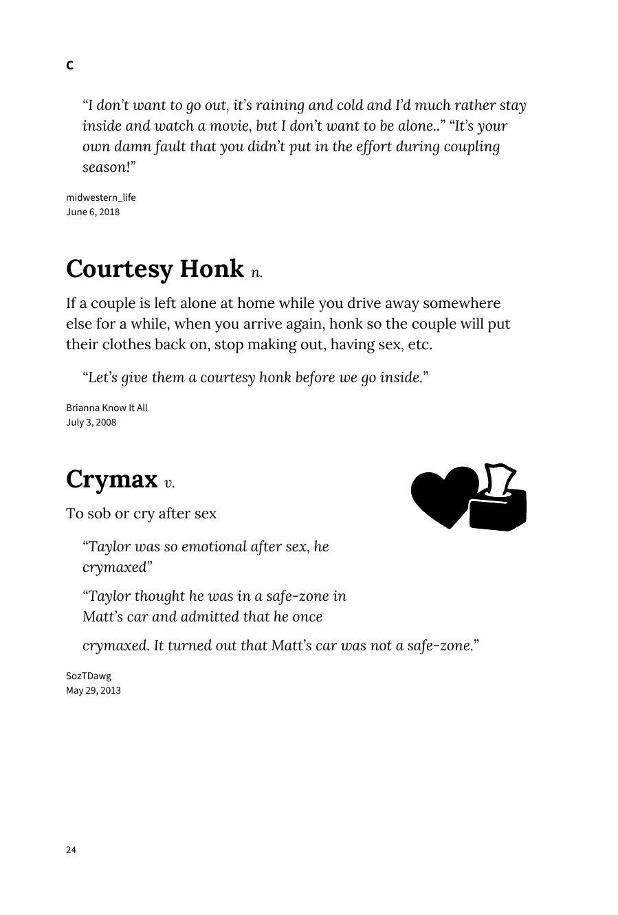 Preview page of The Urban Dictionary of Sex
