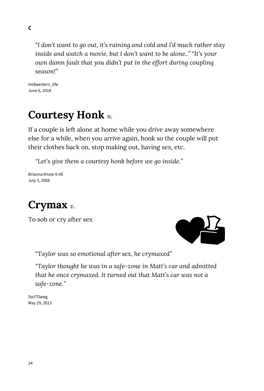 Preview page of The Urban Dictionary of Sex