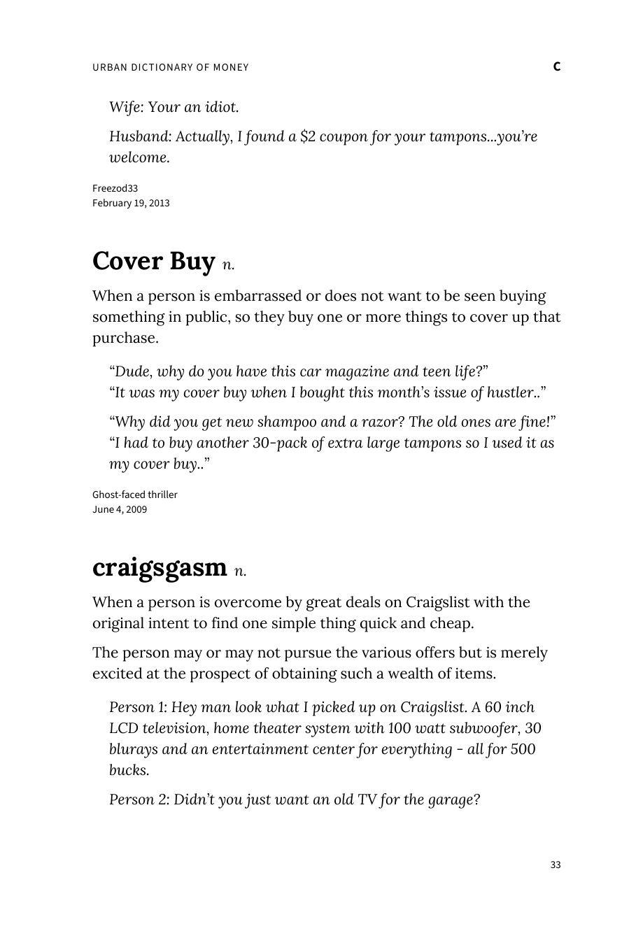Preview page 39 of Urban Dictionary of Money