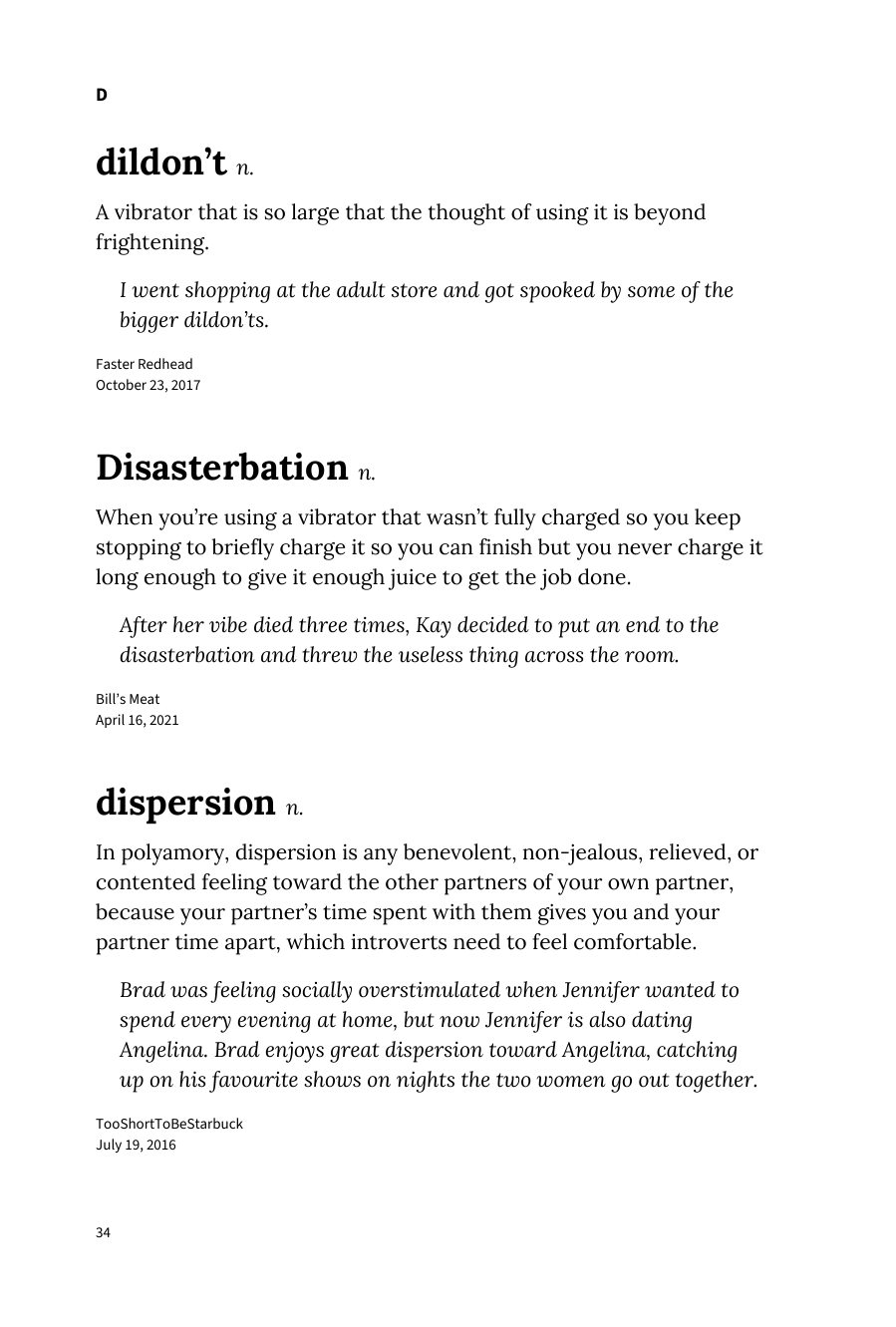 Preview page of The Urban Dictionary of Sex