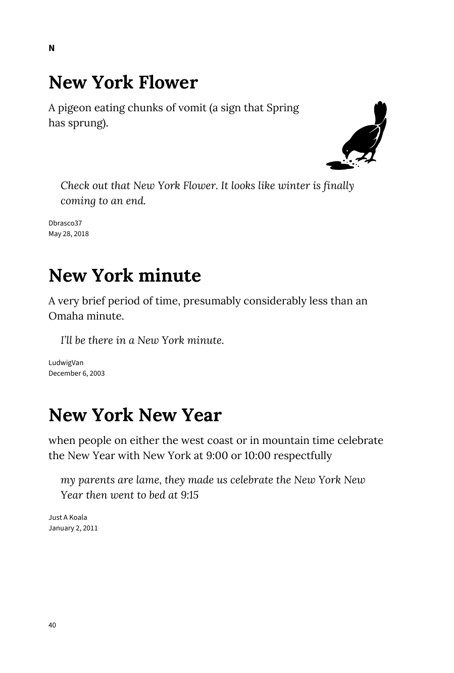 Preview page 46 of Urban Dictionary of New York
