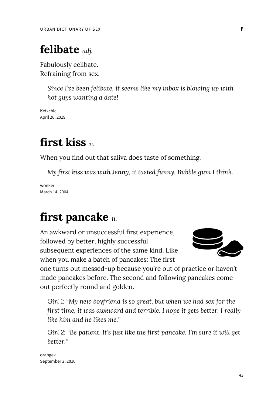 Preview page of The Urban Dictionary of Sex