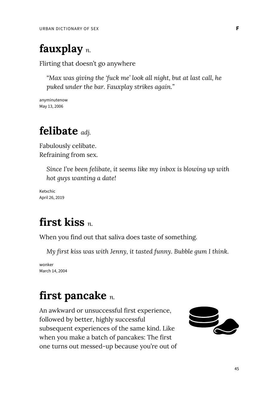 Preview page of The Urban Dictionary of Sex