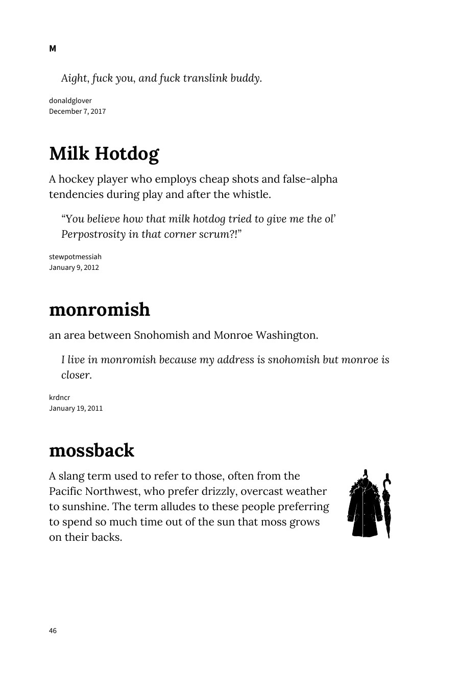 Preview page 52 of Urban Dictionary of the Pacific Northwest