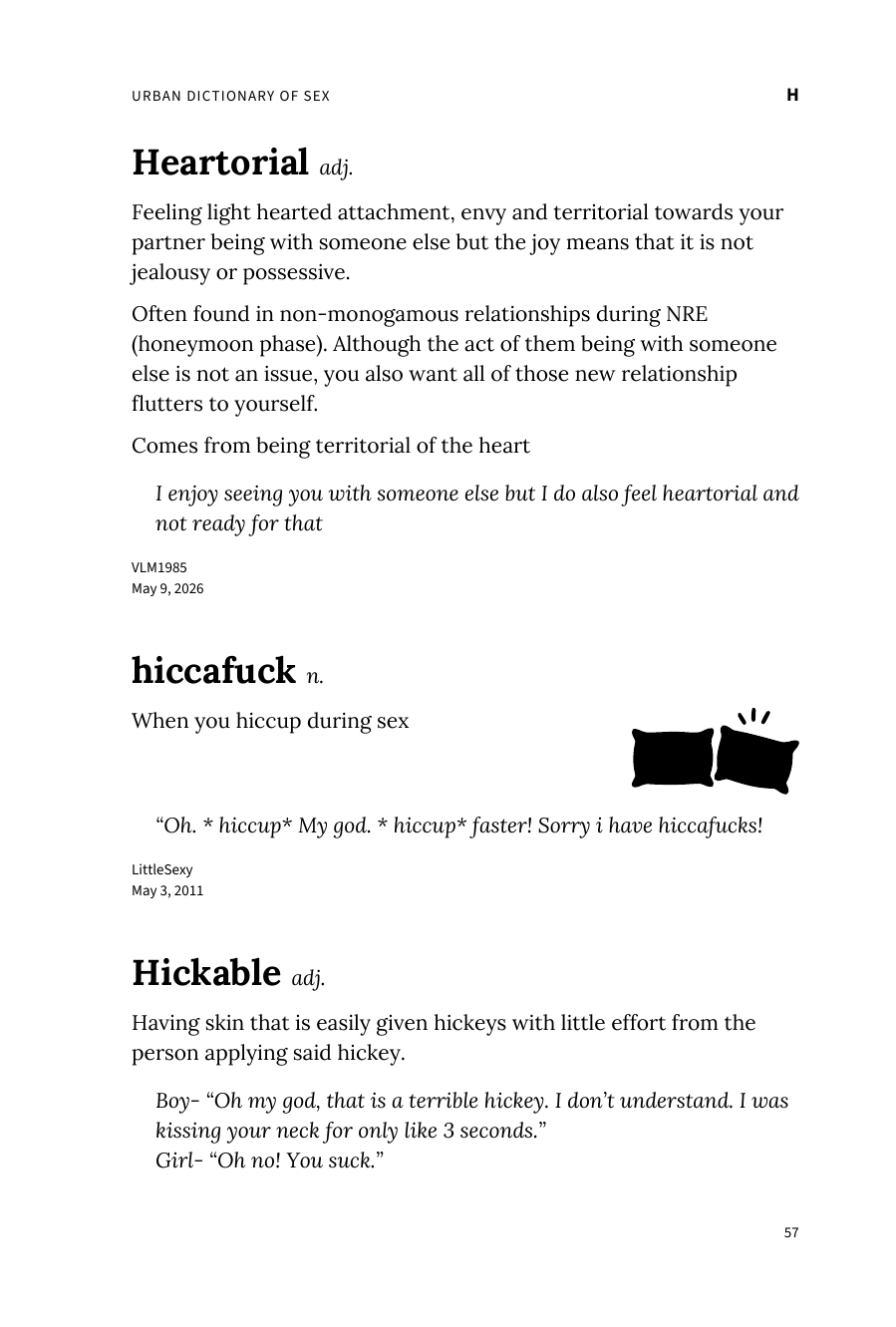 Preview page of The Urban Dictionary of Sex