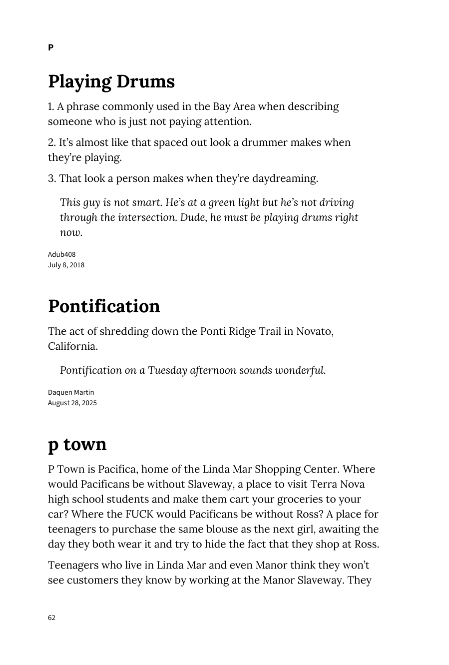 Preview page 68 of Urban Dictionary of the San Francisco Bay Area