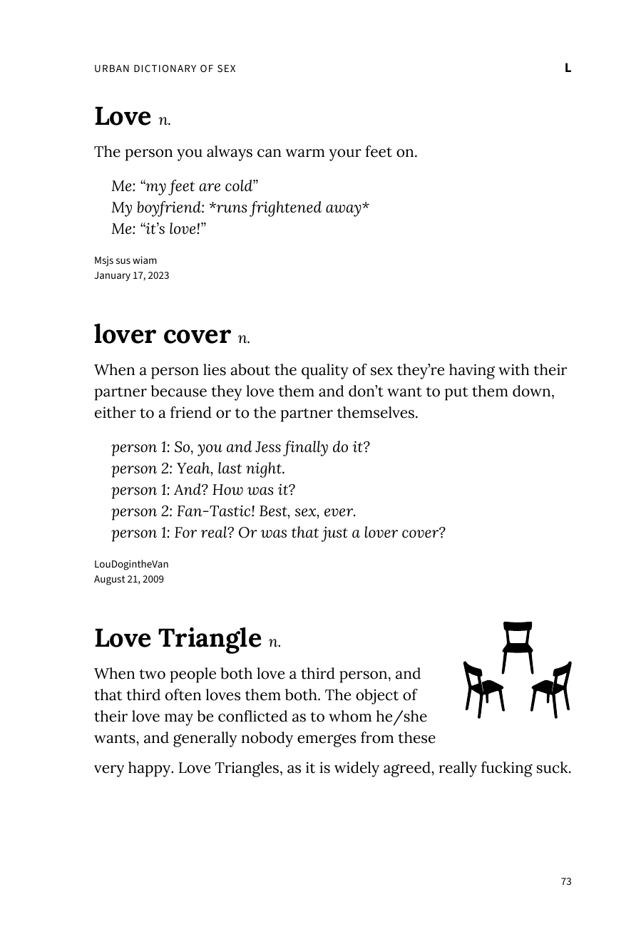 Preview page of The Urban Dictionary of Sex