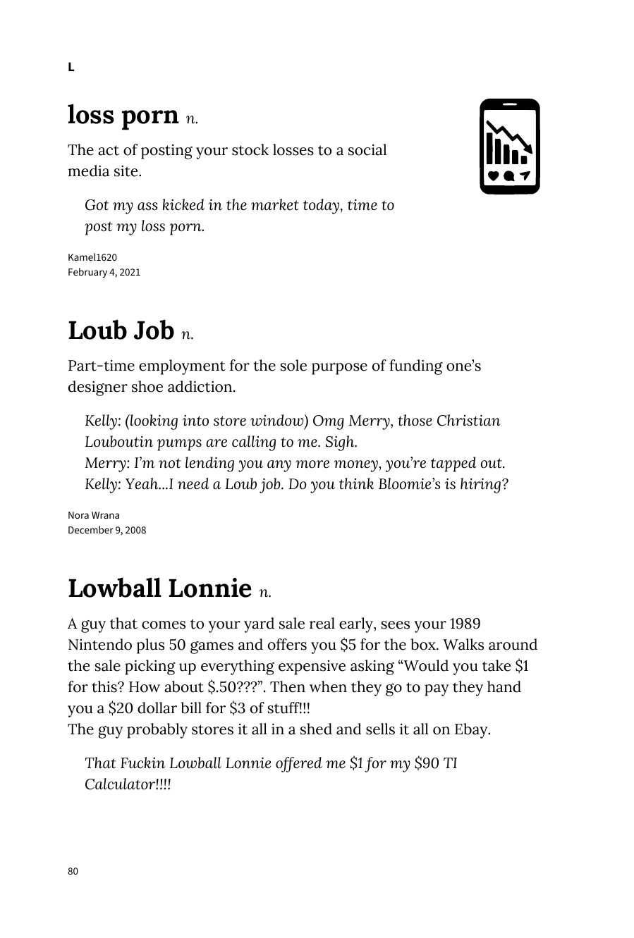 Preview page 86 of Urban Dictionary of Money