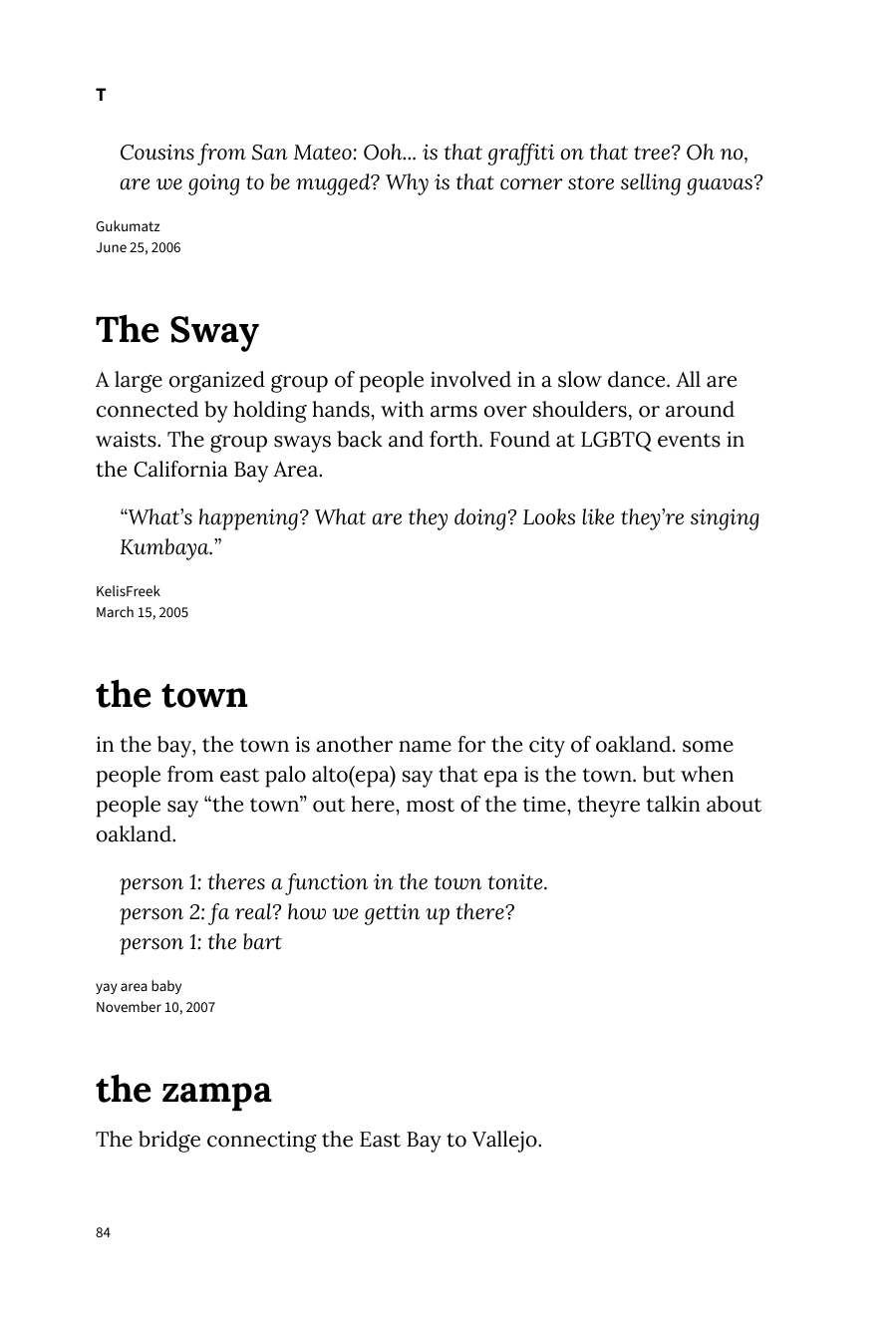 Preview page 90 of Urban Dictionary of the San Francisco Bay Area