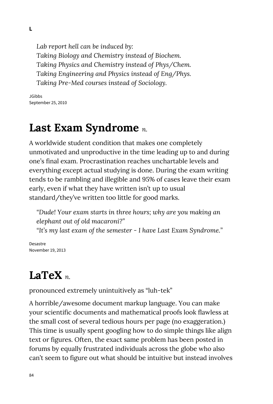 Preview page 90 of Urban Dictionary of College