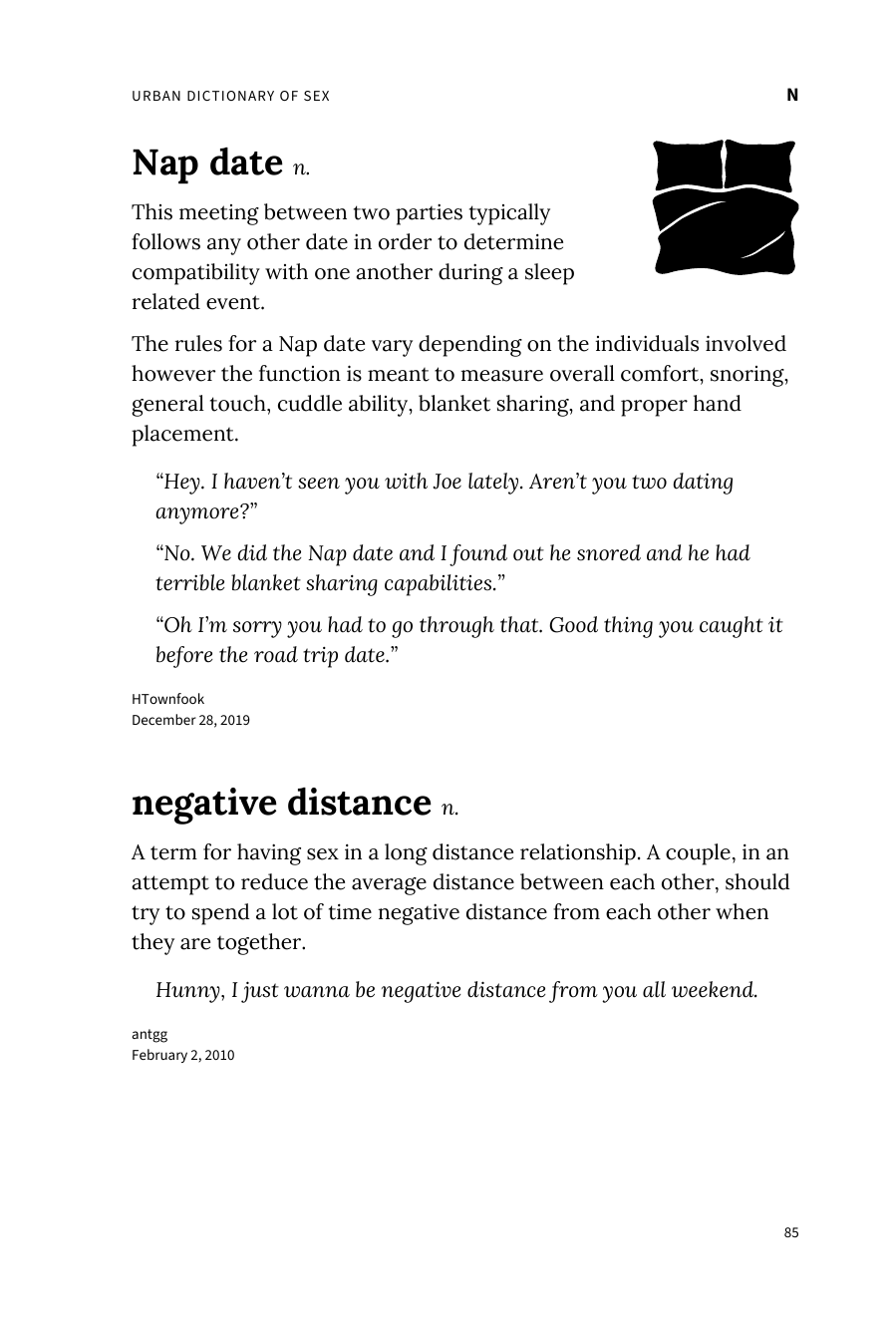 Preview page of The Urban Dictionary of Sex