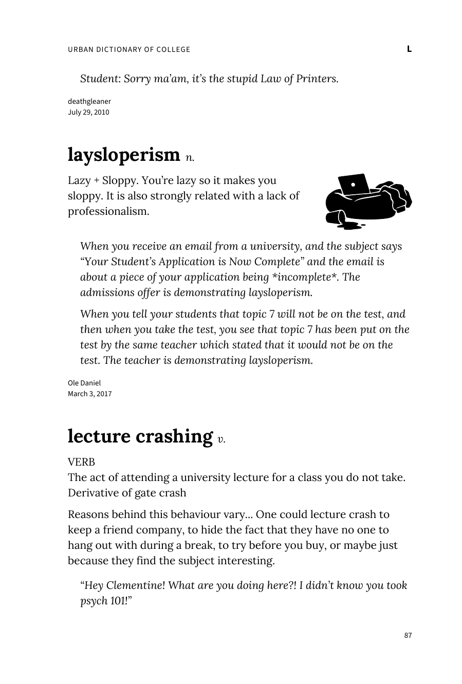 Preview page 93 of Urban Dictionary of College