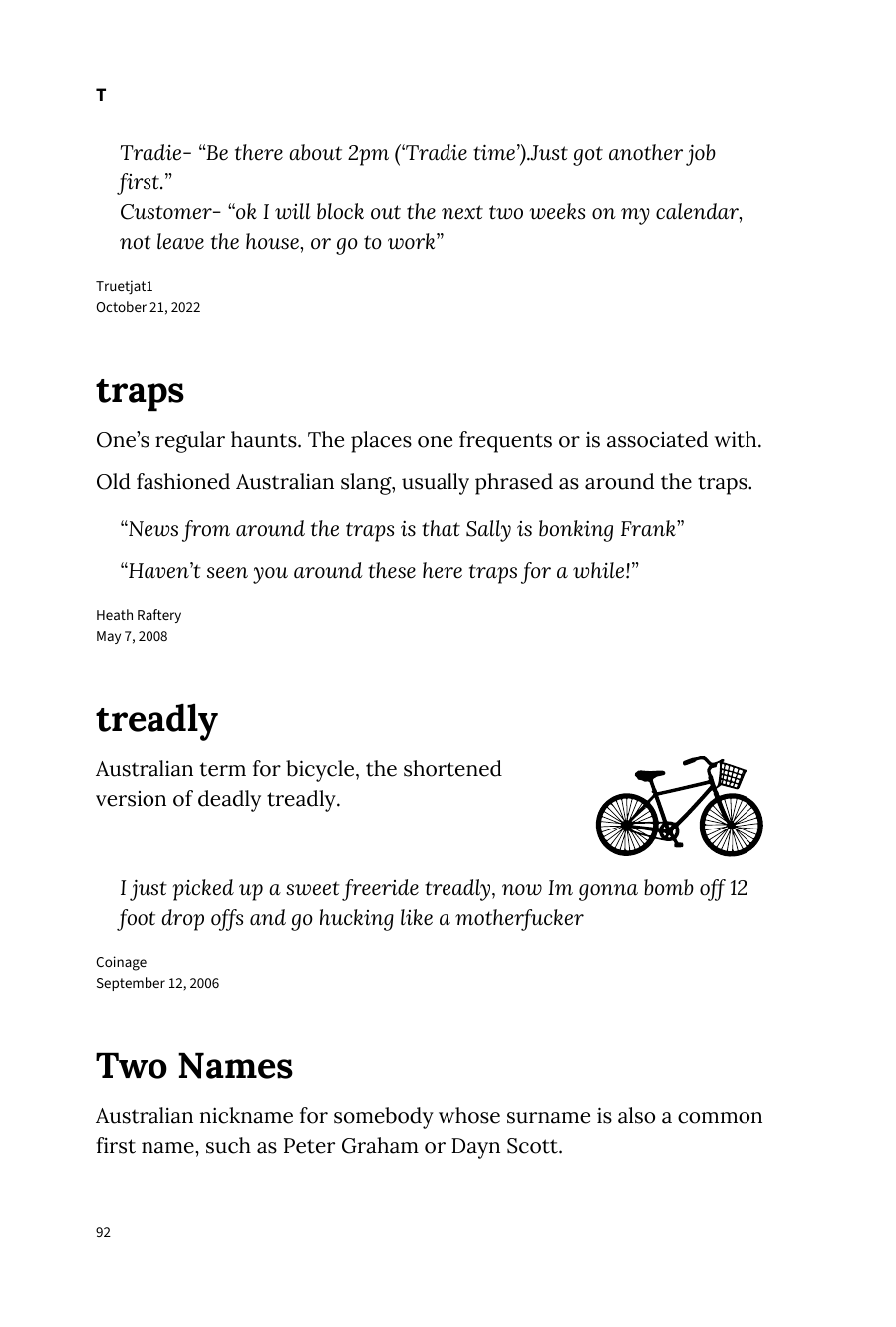 Preview page 98 of Urban Dictionary of Australia