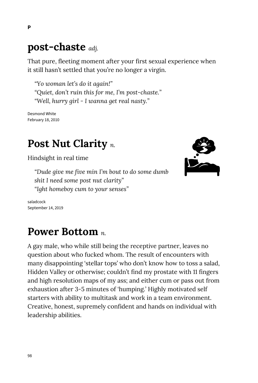 Preview page of The Urban Dictionary of Sex