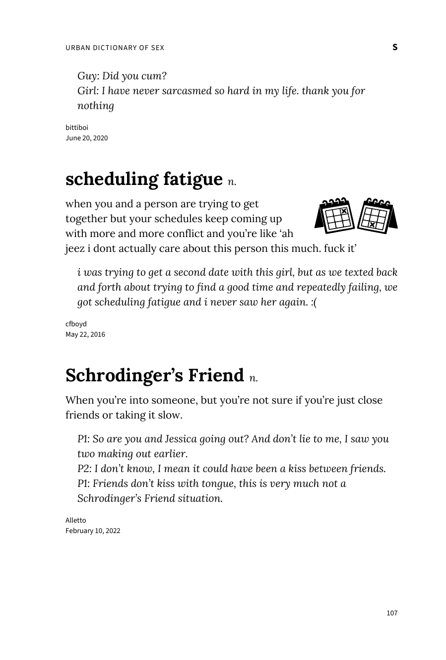 Preview page of The Urban Dictionary of Sex