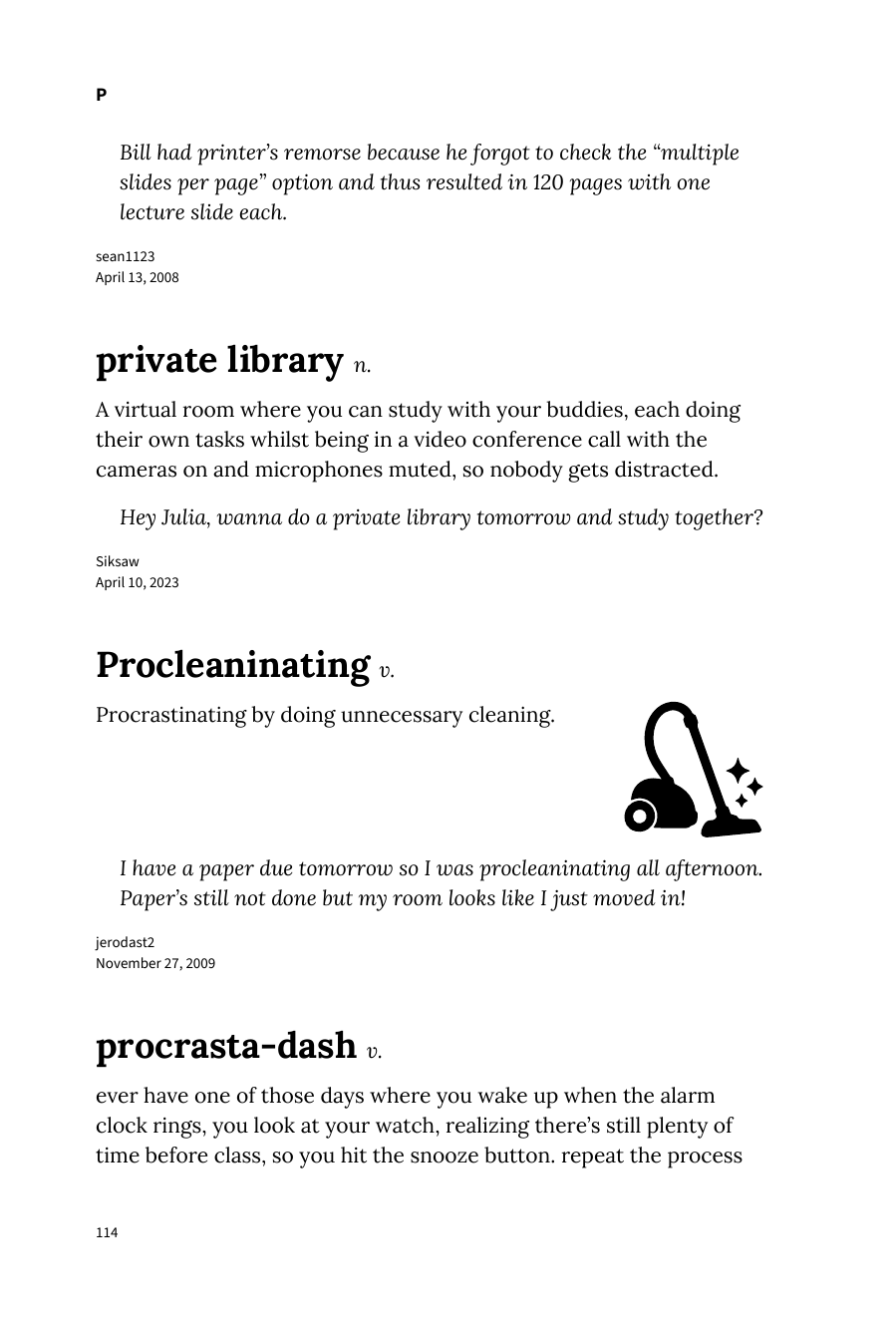 Preview page 120 of Urban Dictionary of College