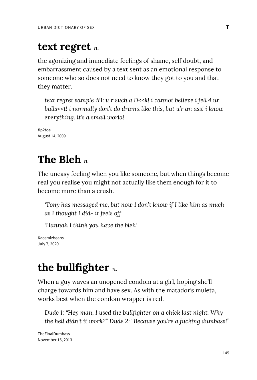 Preview page of The Urban Dictionary of Sex