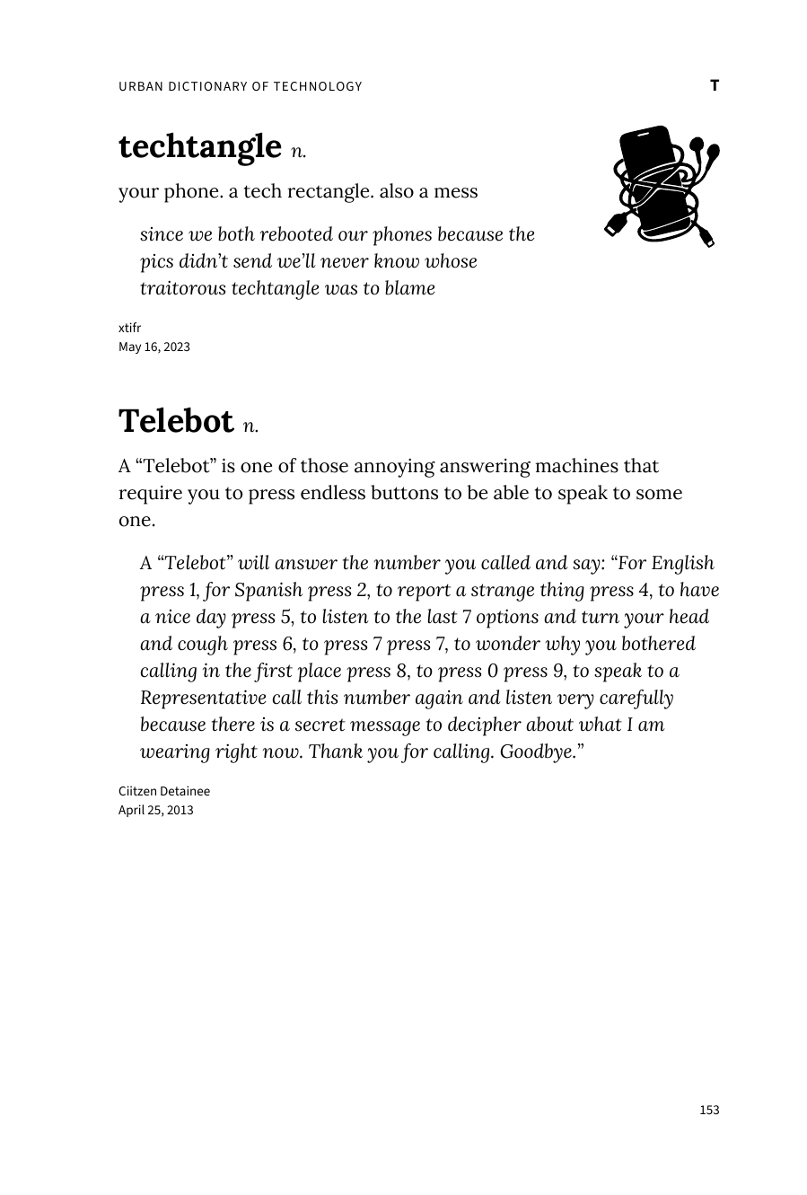 Preview page 159 of the Urban Dictionary of Technology