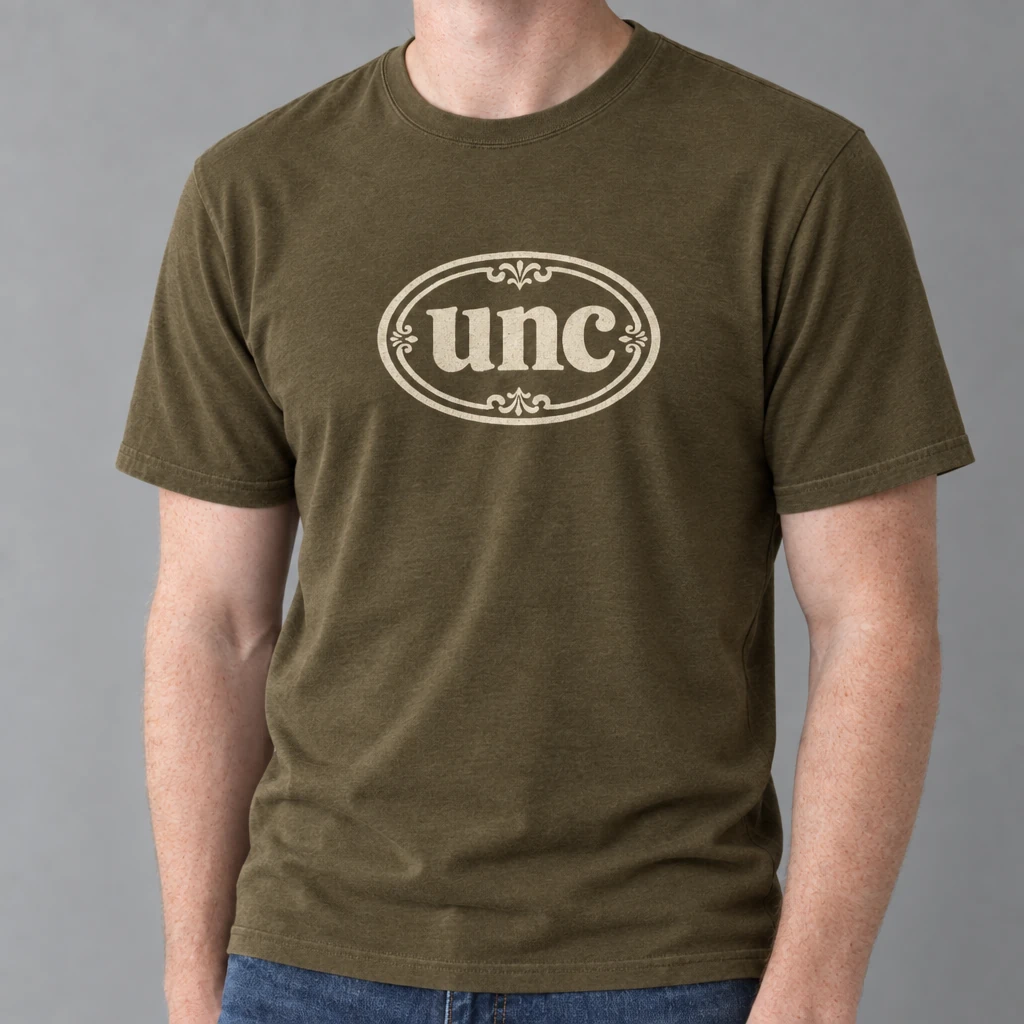 unc tshirt, worn by a model