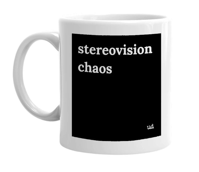 "stereovision chaos" mug