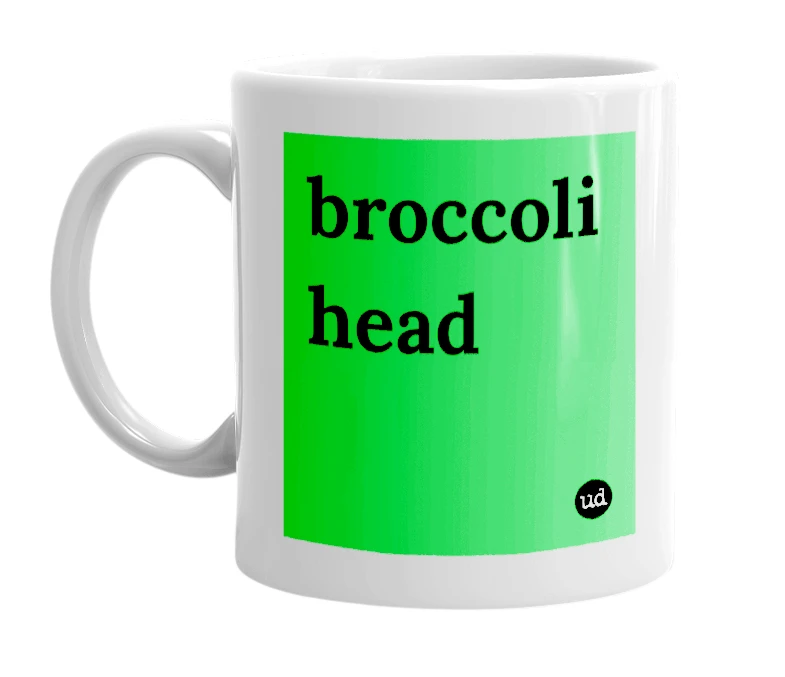 "broccoli head" mug