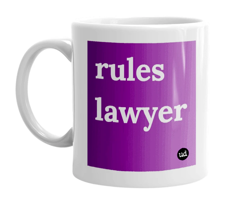 "rules lawyer" mug