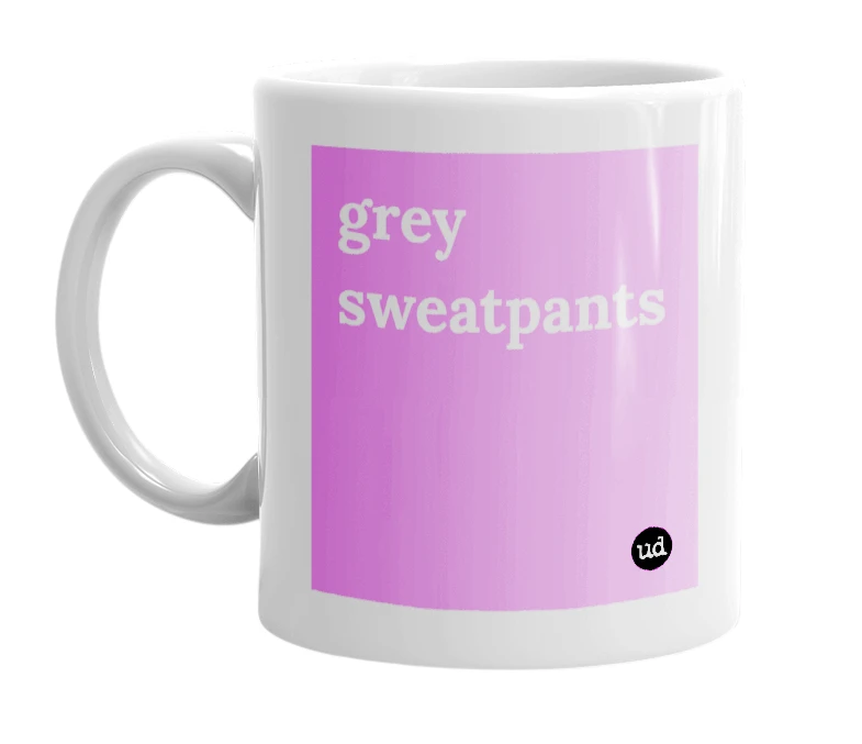 "grey sweatpants" mug