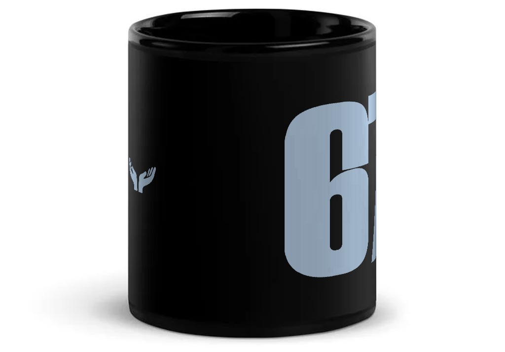 67 mug, front