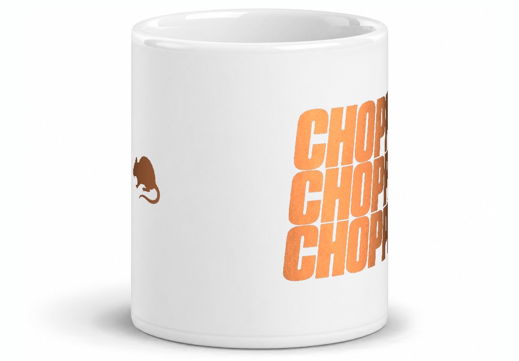 chopped mug, front