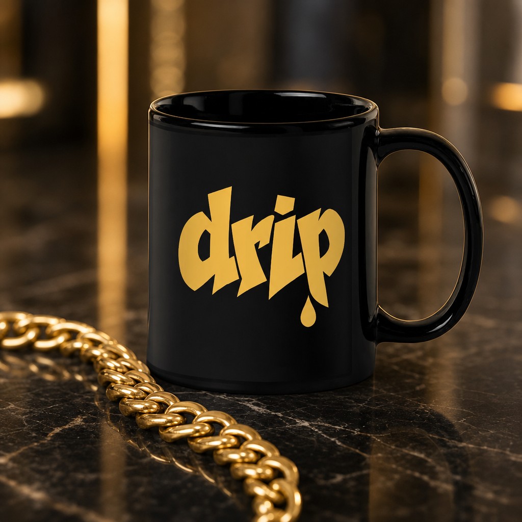 drip mug, on a table