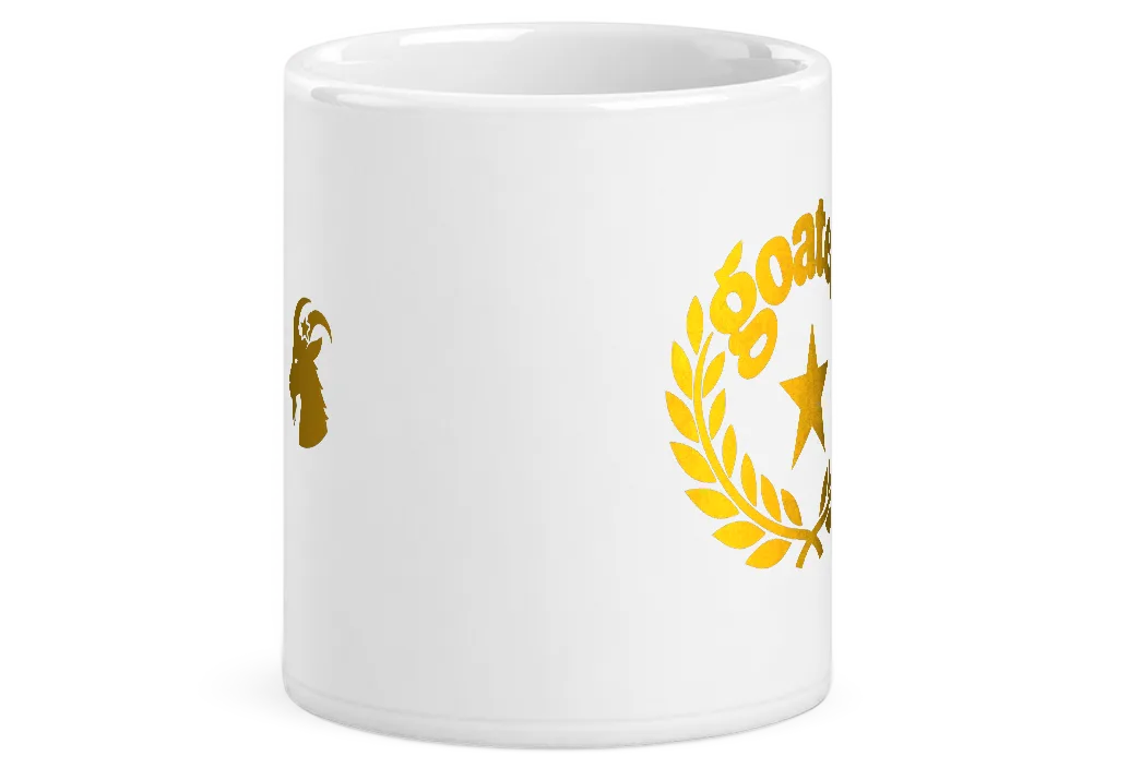 goated mug, front