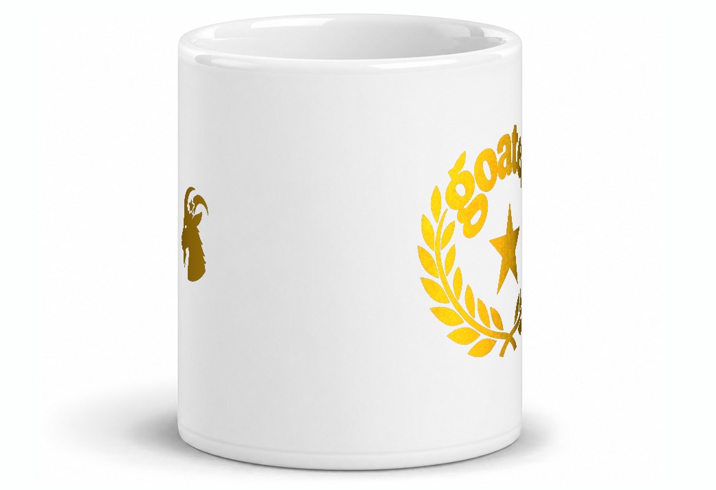 goated mug, front