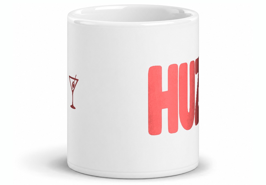 huzz mug, front