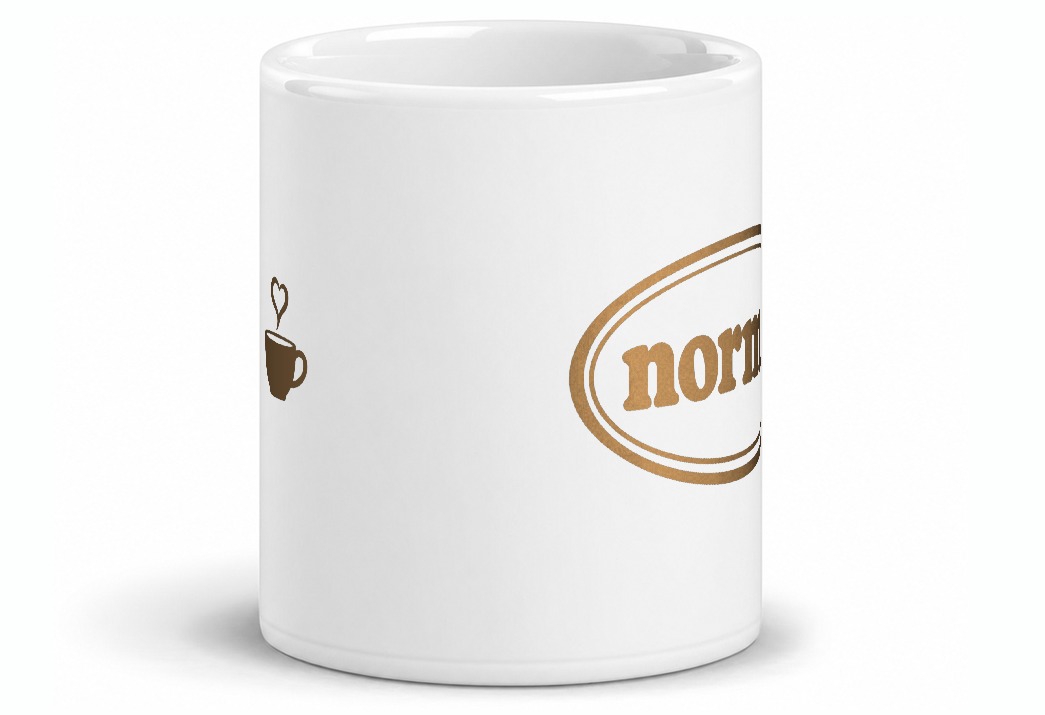normie mug, front