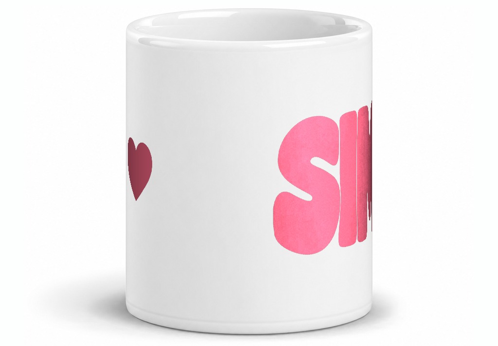 simp mug, front