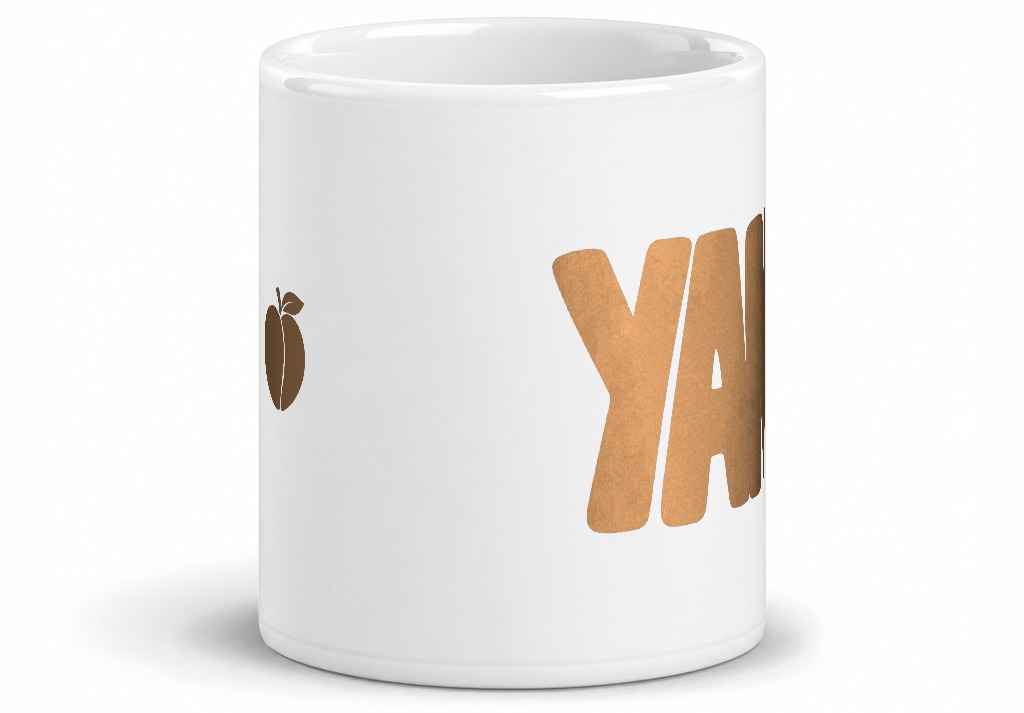 yams mug, front